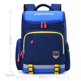 Kids Satchel Jongen Cut Knapzak Meisje Rugzakken Kinderen Schooltassen Meisjes School Rugzak Voor School Ruimte Tas Mochila L blauw