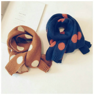 kids scarf New autumn and winter boys and girls Knitting Scarf Children's Wool Kids Neck Kerchiefdot printing Scarves