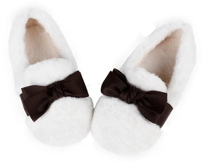 Kids Shoes Girls Cotton Shoes Set of Feet Winter Children Warm Loafers with Bow Soft Bottom Girl Princess Shoe SJD055