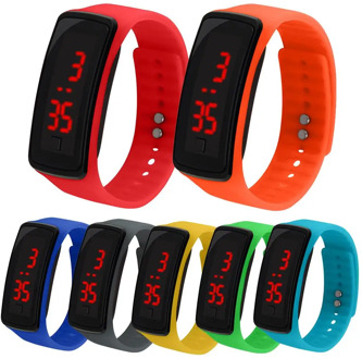 Kids Silicone Adjustable Band LED Screen Electronic Digital Wrist Watch Bracelet Adjustable Strap, Digital, Comfortable to Wear