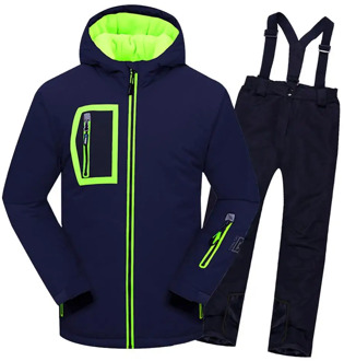 Kids Ski Sets Warm Coat Skiing Suit Windproof Boys Jackets Bib Pants Clothes Sets Children Outerwear For 3-14 Years