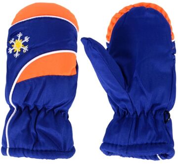 Kids Ski Wanten Waterdicht & Winddicht Snowproof Kinderen Winter Outdoor Warme Handschoenen 3-7Y D08C blauw