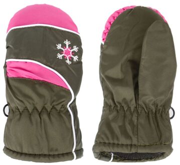 Kids Ski Wanten Waterdicht & Winddicht Snowproof Kinderen Winter Outdoor Warme Handschoenen 3-7Y D08C Groen