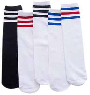 Kids Sokken Knie Hoge Voetbal Strepen Katoen Sport School Witte Sok Been Warmer Voor Meisjes Jongens Seizoen