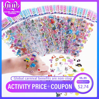 Kids stickers 600+, 20 different Sheets, 3D Puffy Stickers for Kids, Bulk stickers for Girl Boy Birthday Gift, Scrapbooking