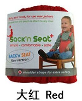 Kids Stoel Kinderstoel Reizen Opvouwbare Wasbare Baby Dining Hoge Eetkamer Cover Seat Veiligheidsgordel Feeding Baby Care Accessoires rood