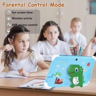 Kids Tablet 7-inch Android 10 4GB+64GB 1960*1080 High-Clear Screen Learning Tablet Safe Protective Design 5000mAh Large Capacity Battery Parental Control Rich Preloaded Apps Tablet for Kids