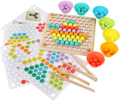 Kids Toys Montessori Wooden Toys Hands Brain Training Clip Beads Puzzle Board Math Game Baby Early Educational Toys For Children