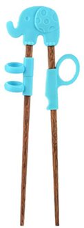 Kids Training Helper Draagbare eetstokjes Cartoon Leren handig praktische Kinderen Tab descanso de talher blauw