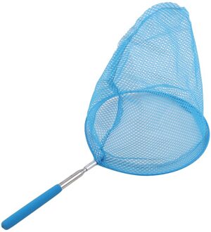 Kids Visnetten Regenboog Telescopische Vlinder Netto Insect Vangen Netten Voor Kinderen Catching Insecten Bug Kleine Vis blauw