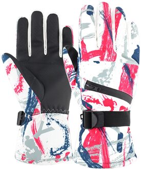 Kids Waterdicht Winddicht Warme Handschoenen Winter Professionele Ski Handschoenen Meisjes Jongens Volwassen Sneeuw Kids Skiën Snowboard Handschoenen # Zer B / M