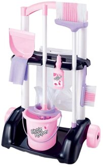 Kids Werkwagen Speelgoed Pretend Play Speelgoed Huis Schoonmaken Winkelwagen Gereedschap Meisjes Reinigen Playset Trolley Met Mop En Borstel