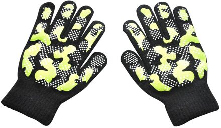 Kids Winter Handschoenen Jongens Meisjes Kinderen Winter Warm Gebreide Wapiti Camouflage Pint Screen Leuke Handschoenen Guantes Invierno geel