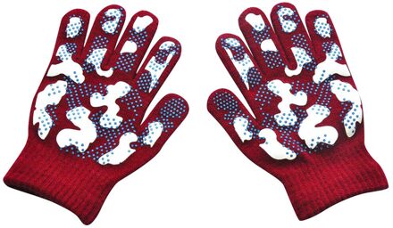 Kids Winter Handschoenen Jongens Meisjes Kinderen Winter Warm Gebreide Wapiti Camouflage Pint Screen Leuke Handschoenen Guantes Invierno rood
