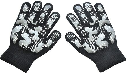 Kids Winter Handschoenen Jongens Meisjes Kinderen Winter Warm Gebreide Wapiti Camouflage Pint Screen Leuke Handschoenen Guantes Invierno zwart