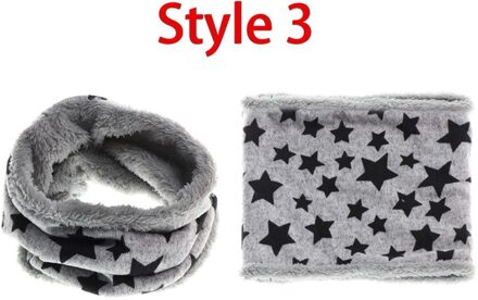 Kids Winter Warm Cirkel Sjaal Baby Jongens Meisjes Vijf Sterren Gedrukt Sjaals Kinderen Katoenen Zachte Ring Loop Sjaals Hals warmers 3