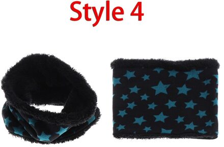 Kids Winter Warm Cirkel Sjaal Baby Jongens Meisjes Vijf Sterren Gedrukt Sjaals Kinderen Katoenen Zachte Ring Loop Sjaals Hals warmers 4