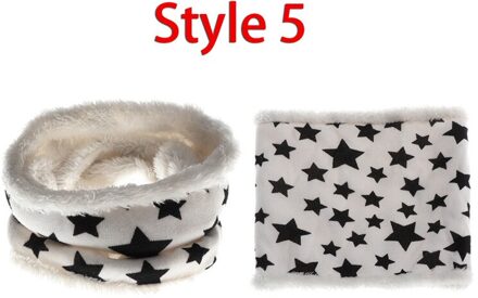 Kids Winter Warm Cirkel Sjaal Baby Jongens Meisjes Vijf Sterren Gedrukt Sjaals Kinderen Katoenen Zachte Ring Loop Sjaals Hals warmers 5