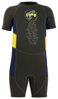 Kids Zomer 2.5Mm Neopreen Swimwears Duikpakken Shorts Mouwen Jongens Surfen Rash Guards Snorkel Kids Wetsuits grijs / Xl