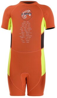 Kids Zomer 2.5Mm Neopreen Swimwears Duikpakken Shorts Mouwen Jongens Surfen Rash Guards Snorkel Kids Wetsuits oranje / Xl