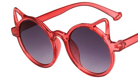 Kids Zonnebril Meisjes Cat Eye Kinderen Bril Jongens UV400 Lens Baby Zonnebril Leuke Brillen Tinten Driver Bril rood