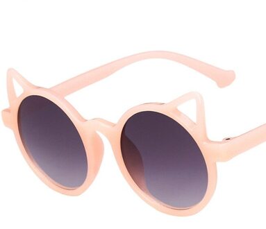 Kids Zonnebril Meisjes Cat Eye Kinderen Bril Jongens UV400 Lens Baby Zonnebril Leuke Brillen Tinten Driver Bril roze