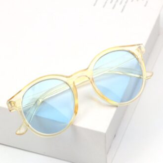 Kids Zonnebril Meisjes Kinderen Bril Jongens UV400 Lens Baby Zonnebril Leuke Brillen Shades Goggles geel