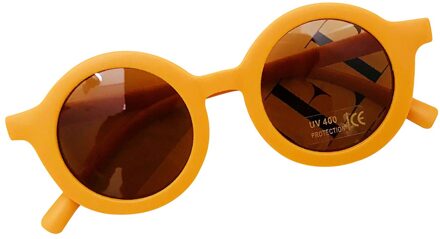 Kids Zonnebril Meisjes Mode Kinderen Bril Jongens UV400 Lens Baby Zonnebril Leuke Brillen Tinten Driver Bril geel