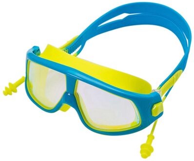Kids Zwembril Anti-Fog Uv Waterdicht Zwemmen Bril Voor Zomer C55K Blauw