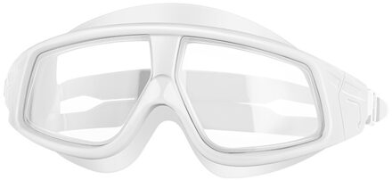 Kids Zwembril Anti-Fog Waterdicht Zwemmen Bril Voor Zomer Ha transparant wit