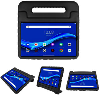 Kidsproof Backcover met handvat Lenovo Tab M10 Plus tablethoes - Zwart