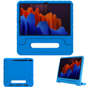 Kidsproof Backcover Met Handvat Samsung Galaxy Tab S7 Plus Tablethoes - Blauw