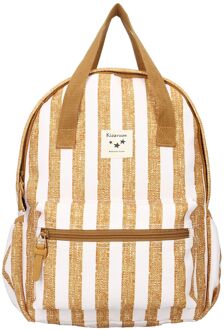 Kidzroom Lille Stripe Frenzy Backpack brown schooltas kind Bruin - H 36 x B 27 x D 12 cm