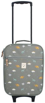 Kidzroom Small Talk Trolley green kinderkoffer zachte koffer Groen - H 41 x B 30 x D 14 cm