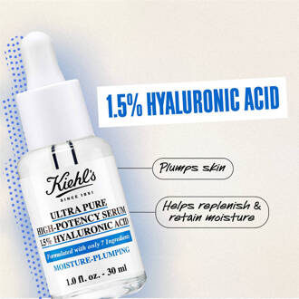 Kiehl's Ultra Pure 1,5% Hyaluronzuur met Vocht Verstevigend Serum met Hoge Werking 30 ml