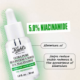 Kiehl's Ultra Pure 5,0% Niacinamide Vettige Huid Tegengaand Serum met Hoge Werking 30 ml