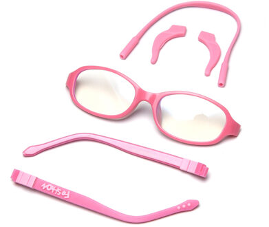 Kiekeboe kids siliconen bril voor kinderen ultralight clear lens zwarte jongen optische brillen voor meisjes anti blauw licht roze