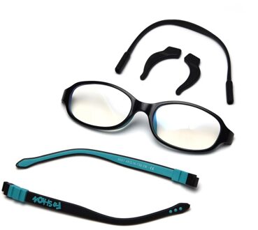 Kiekeboe kids siliconen bril voor kinderen ultralight clear lens zwarte jongen optische brillen voor meisjes anti blauw licht zwart blauw