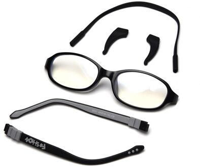 Kiekeboe kids siliconen bril voor kinderen ultralight clear lens zwarte jongen optische brillen voor meisjes anti blauw licht zwart grijs