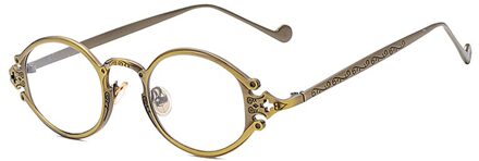 Kiekeboe metalen vrouwen stoom punk bril ovale retro clear lens accessoires vintage bril voor mannen ronde goud zwart zilver bruin met doorzichtig