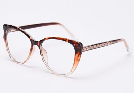 Kiekeboe TR90 Frame Cat Eye Bril Vrouwelijke Transparant Zwart Optische Glazen Frame Vrouwen Items luipaard bruin kader
