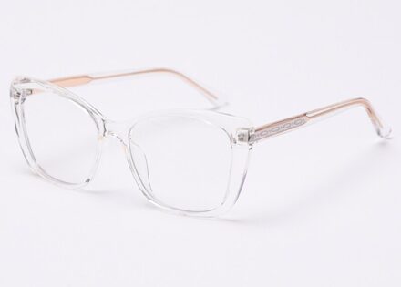 Kiekeboe TR90 Grote Glazen Frame Vrouwen Clear Lens Patroon Zwarte Dames Cat Eye Bril Optische Accessoires Vrouwelijke -Selling transparant