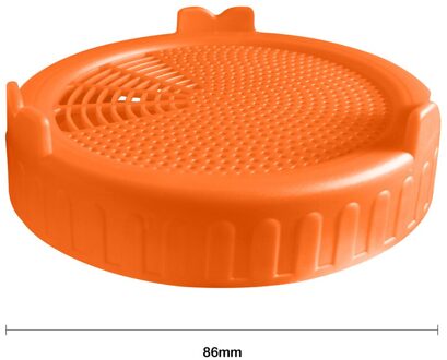 Kiemen Deksel Zaad Groeiende Gisting Groente Afdichting Deksels Voor Mason Jar Food Grade Mesh Spruit Cover Kit Oranje