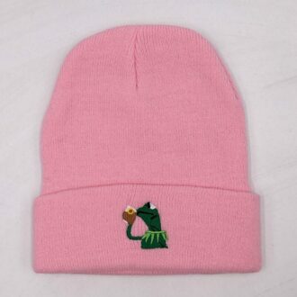 Kikker Uitglijden Thee Winter Hoed Mannen Gebreide Mutsen Unisex Vrouwen Kous Hoed Motorkap Outdoor Sport Ski Hat Cap Roze