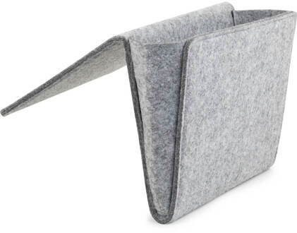 Kikkerland Bedside Pocket – Opbergzak voor je Bed – Vilt – Grijs – Medium