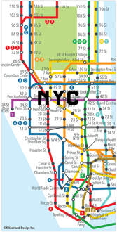 Kikkerland Metrokaart magneten (set van 50) - New York