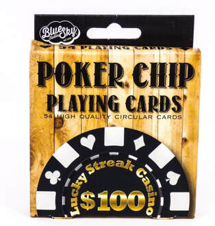 Kikkerland Poker Chip Circular Playing Cards