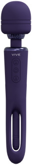 Kiku - Double Ended Wand with Innovative G-Spot Flapping Stimulator - Purple