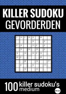 Killer Sudoku - Medium - Nr.22 - Puzzelboek Met 100 Puzzels Voor Gevorderden - Sudoku Puzzelboeken