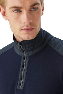 Kilmington Half Zip Trui Gewassen Marineblauw